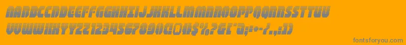 shogunatehalfital Font – Gray Fonts on Orange Background