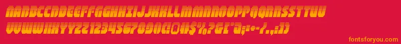 shogunatehalfital Font – Orange Fonts on Red Background