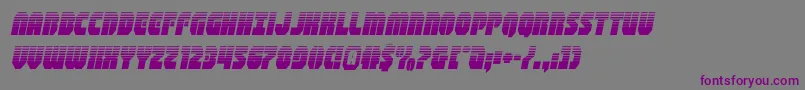 Шрифт shogunatehalfital – фиолетовые шрифты на сером фоне