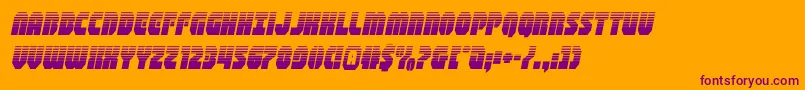 shogunatehalfital Font – Purple Fonts on Orange Background