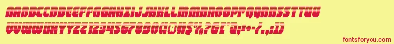 shogunatehalfital Font – Red Fonts on Yellow Background