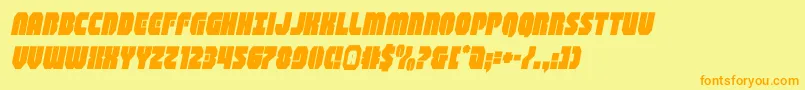 shogunateital Font – Orange Fonts on Yellow Background