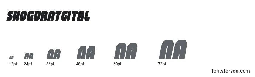 Shogunateital Font Sizes