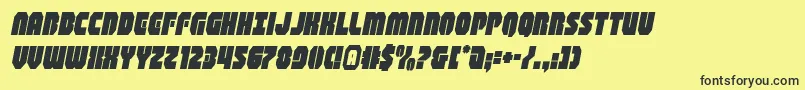 shogunateital Font – Black Fonts on Yellow Background