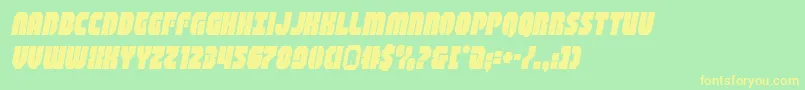 shogunateital Font – Yellow Fonts on Green Background