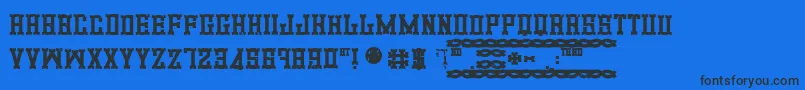 フォントPromotionBlod – 黒い文字の青い背景