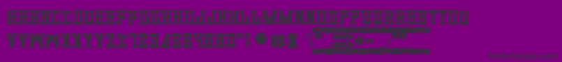 Fonte PromotionBlod – fontes pretas em um fundo violeta