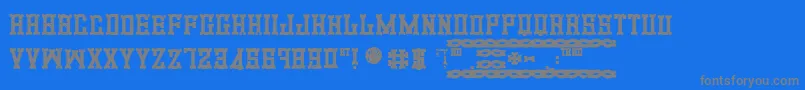 フォントPromotionBlod – 青い背景に灰色の文字