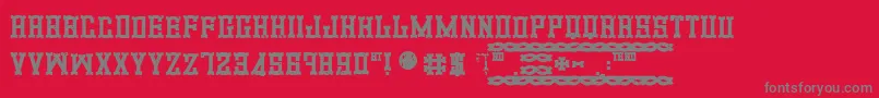 フォントPromotionBlod – 赤い背景に灰色の文字