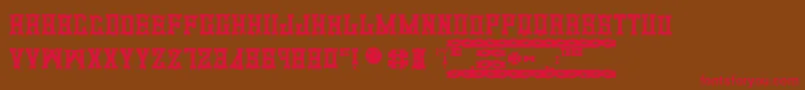PromotionBlod Font – Red Fonts on Brown Background