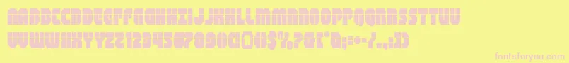 shogunatelaser Font – Pink Fonts on Yellow Background