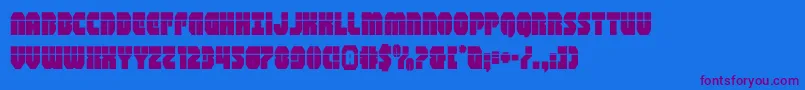 shogunatelaser Font – Purple Fonts on Blue Background