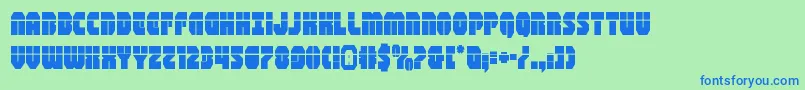 shogunatelaser Font – Blue Fonts on Green Background