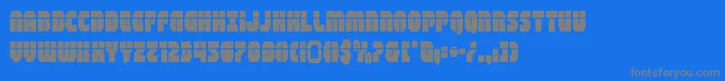 shogunatelaser-Schriftart – Graue Schriften auf blauem Hintergrund