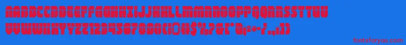 shogunatelaser Font – Red Fonts on Blue Background