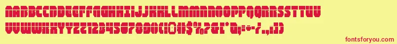 shogunatelaser Font – Red Fonts on Yellow Background