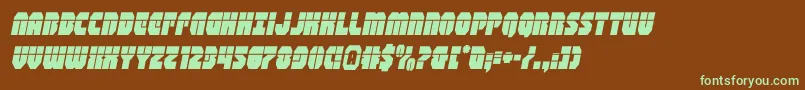 Шрифт shogunatelaserital – зелёные шрифты на коричневом фоне