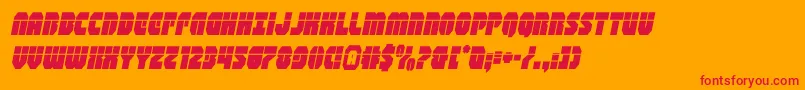 shogunatelaserital Font – Red Fonts on Orange Background