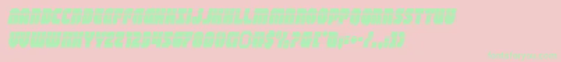 shogunatelaserital Font – Green Fonts on Pink Background