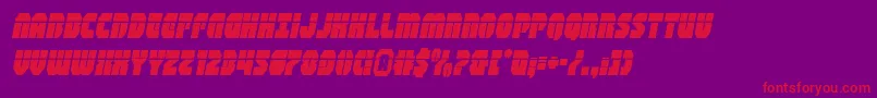 shogunatelaserital-Schriftart – Rote Schriften auf violettem Hintergrund