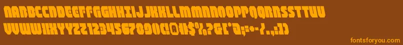 Шрифт shogunateleft – оранжевые шрифты на коричневом фоне