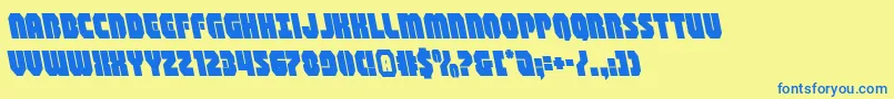 shogunateleft Font – Blue Fonts on Yellow Background