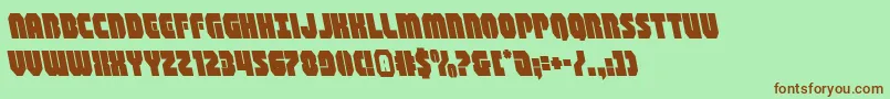 shogunateleft Font – Brown Fonts on Green Background