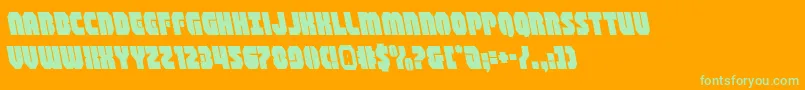 shogunateleft Font – Green Fonts on Orange Background