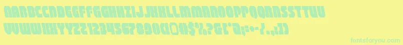 shogunateleft Font – Green Fonts on Yellow Background