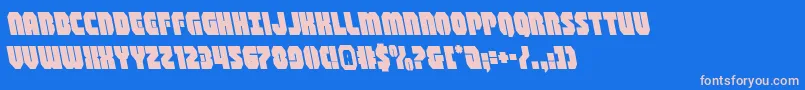 shogunateleft Font – Pink Fonts on Blue Background