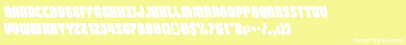 フォントshogunateleft – 黄色い背景に白い文字