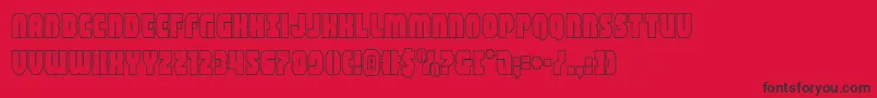 shogunateout Font – Black Fonts on Red Background