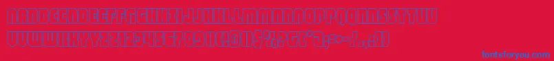 shogunateout Font – Blue Fonts on Red Background