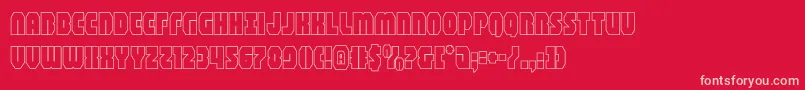 shogunateout Font – Pink Fonts on Red Background