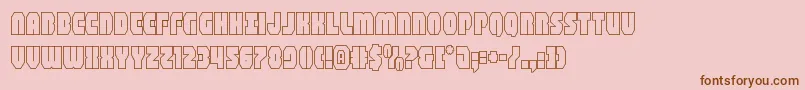 shogunateout-fontti – ruskeat fontit vaaleanpunaisella taustalla