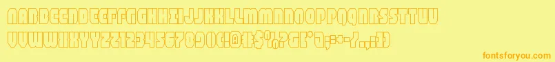 Шрифт shogunateout – оранжевые шрифты на жёлтом фоне