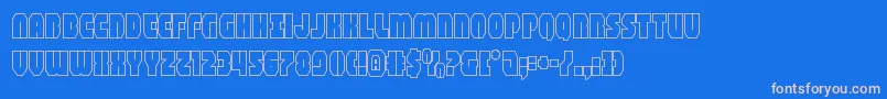 Шрифт shogunateout – розовые шрифты на синем фоне