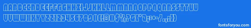shogunateout-fontti – valkoiset fontit sinisellä taustalla