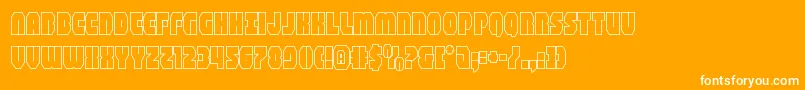 フォントshogunateout – オレンジの背景に白い文字