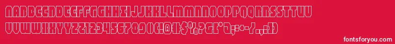 shogunateout-fontti – valkoiset fontit punaisella taustalla