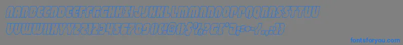 shogunateoutital Font – Blue Fonts on Gray Background