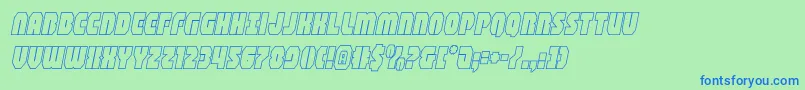 shogunateoutital Font – Blue Fonts on Green Background