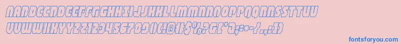 shogunateoutital Font – Blue Fonts on Pink Background