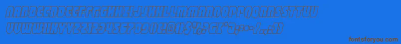 shogunateoutital Font – Brown Fonts on Blue Background