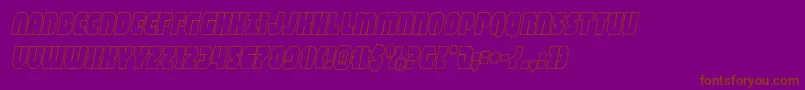shogunateoutital-fontti – ruskeat fontit violetilla taustalla