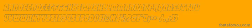 shogunateoutital Font – Gray Fonts on Orange Background
