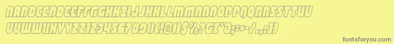 shogunateoutital Font – Gray Fonts on Yellow Background