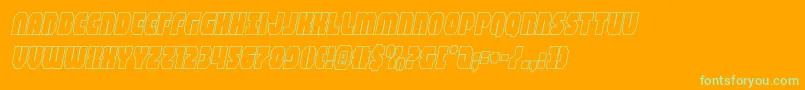 shogunateoutital Font – Green Fonts on Orange Background