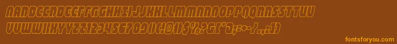 shogunateoutital Font – Orange Fonts on Brown Background
