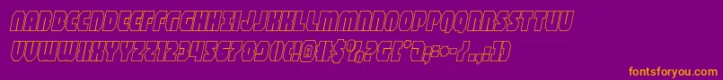 shogunateoutital Font – Orange Fonts on Purple Background